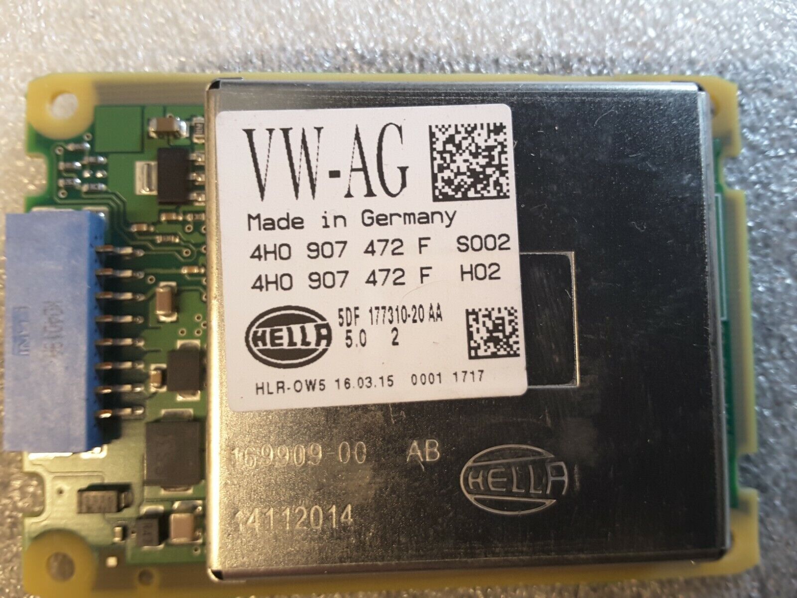 Unidad de control del módulo de rendimiento de luces diurnas Original VW, Audi 4H0907472F Nuevo