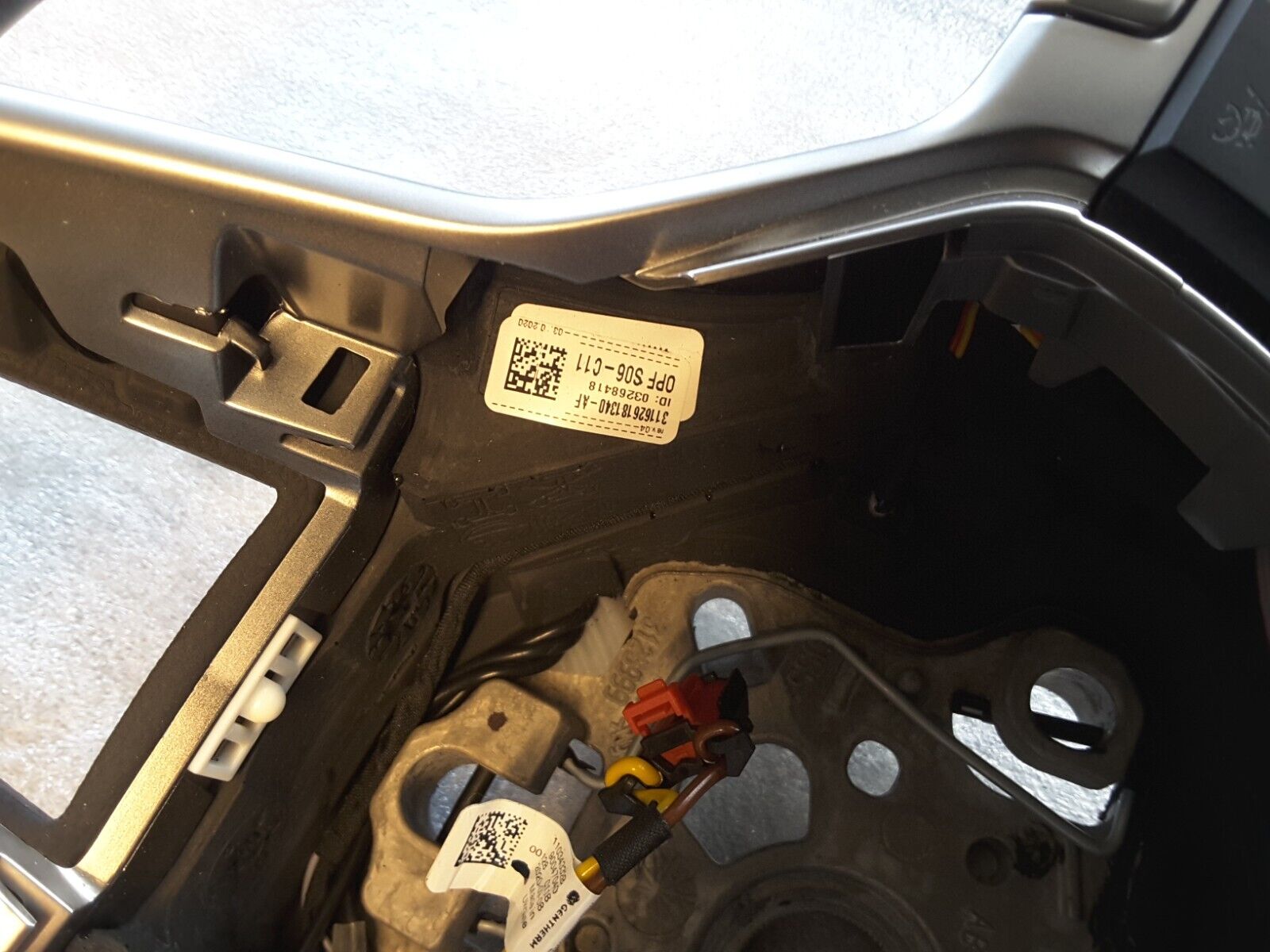 Volante multifunción con calefacción ACC VW Golf 8 VIII Cuero negro líquido.