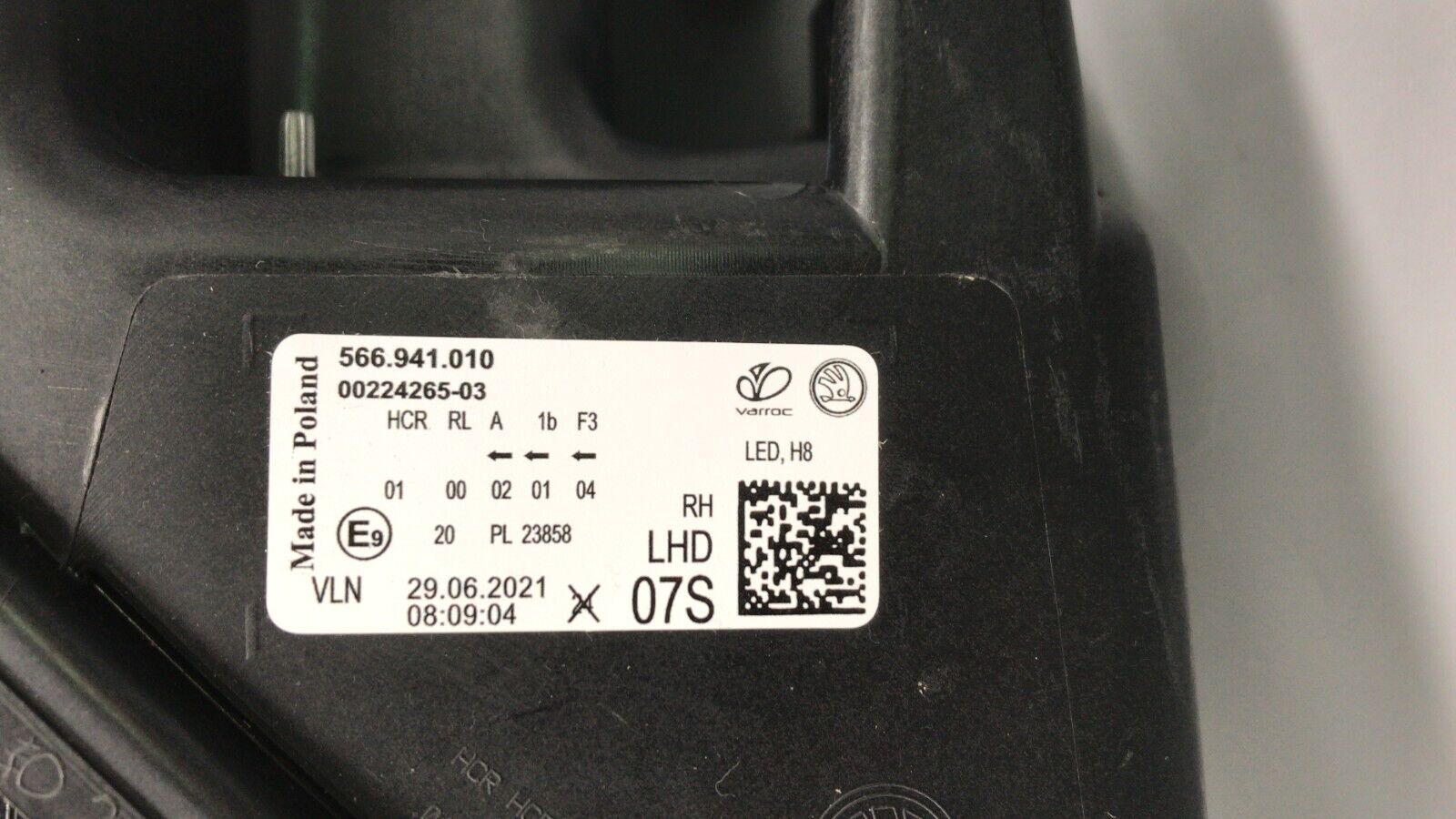 Scheinwerfer Rechts LED 566941010 Skoda Kodiaq Neu.