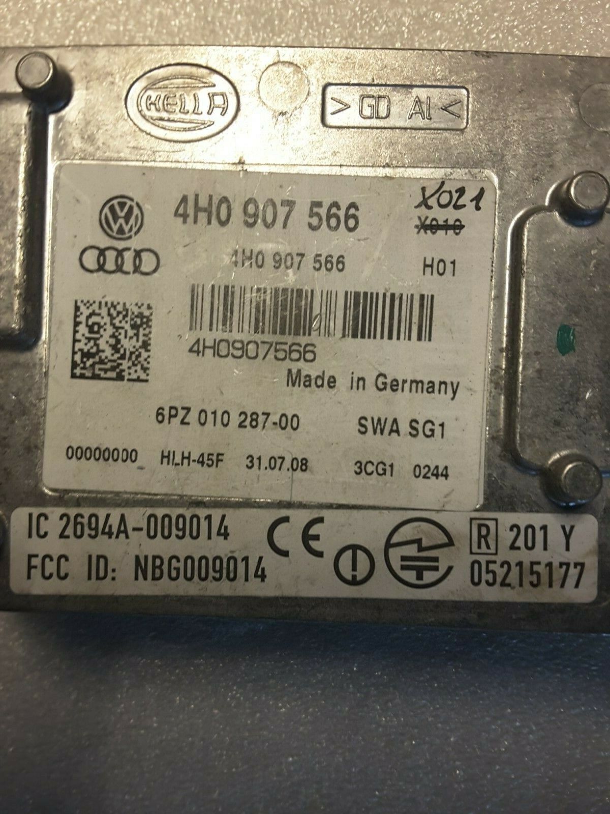 Spurwechselassistent Steuergerät Original Audi A8 4H 4H0907566 Rechts NEU.