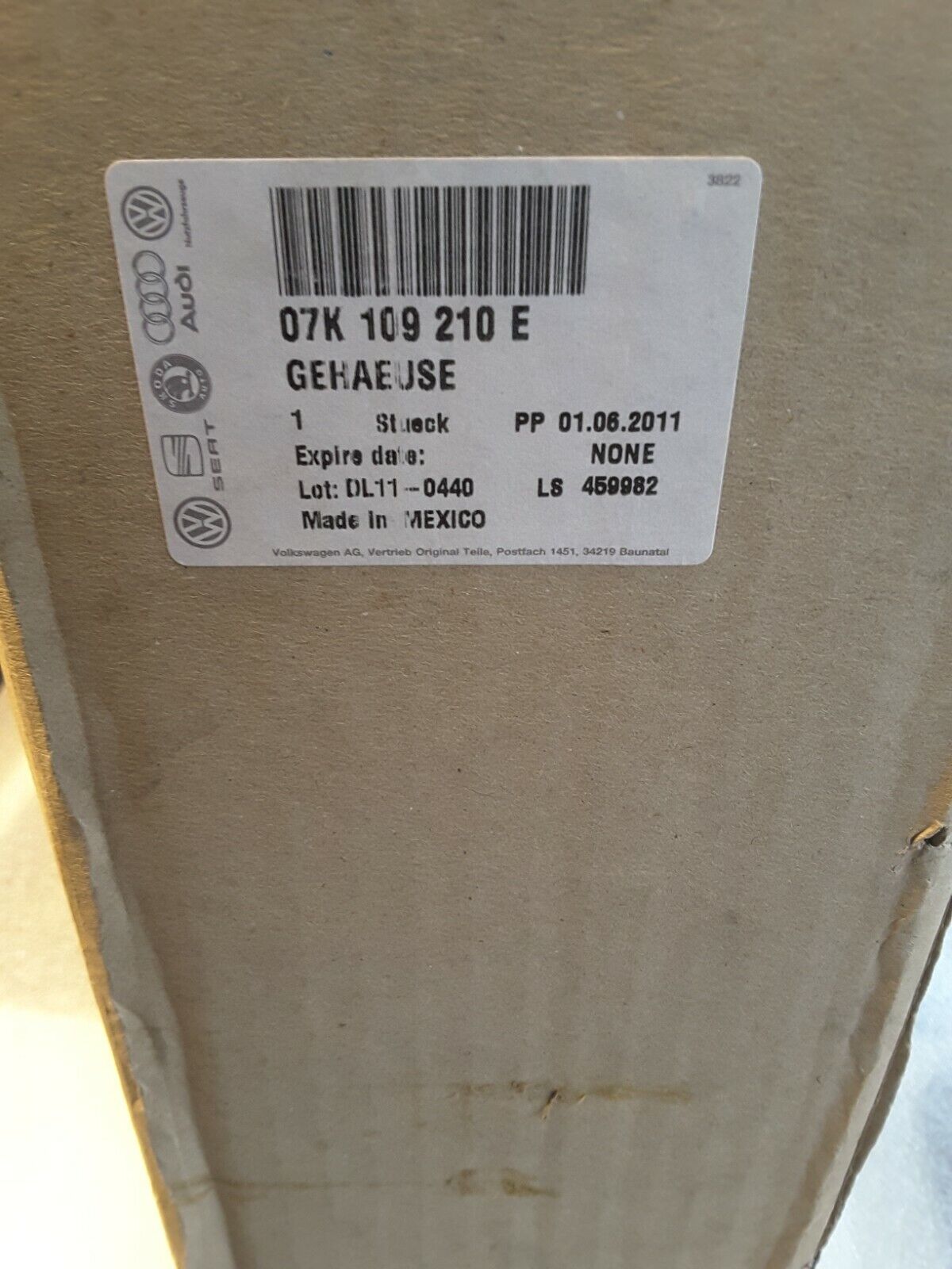 Motorgehäuse Audi TT RS Motor Gehäuse 07K109210E NEU.