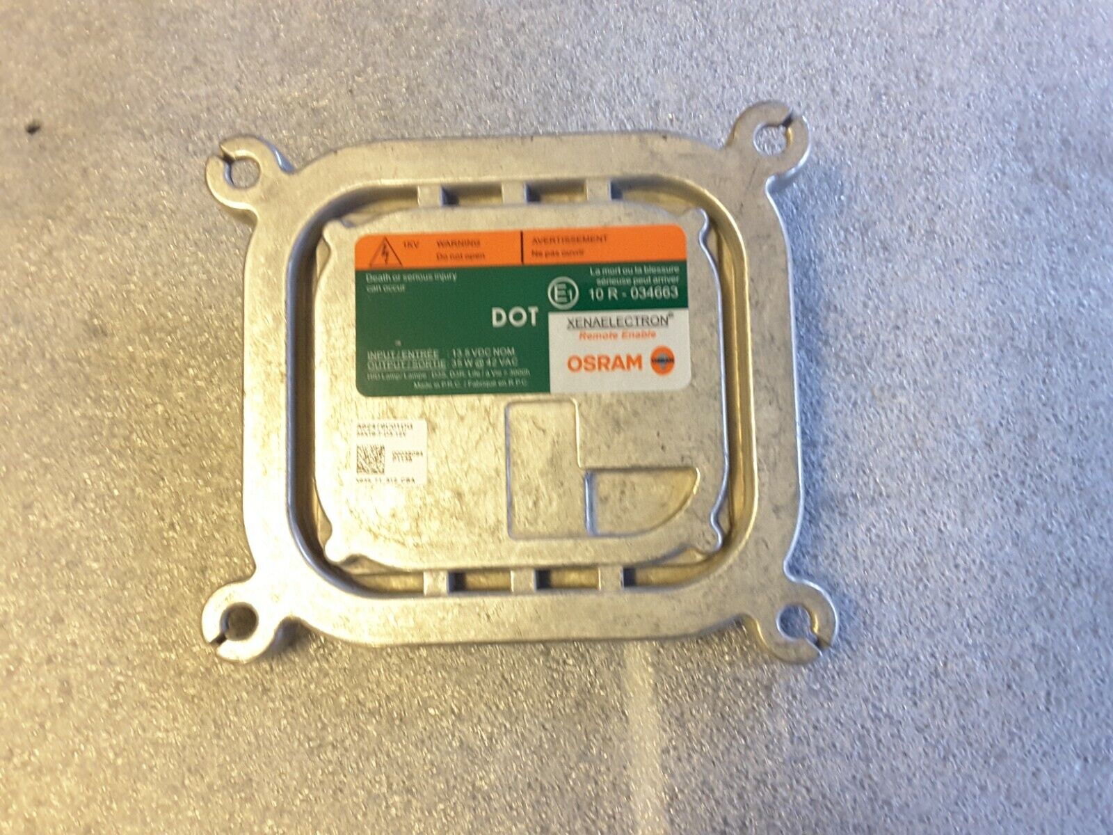 Steuergerät OSRAM Xenon 10R - 034663 D3S D3R 13,5V 42VAC Neu.
