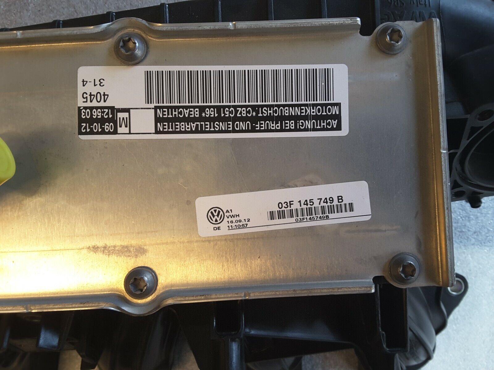 Ansaugbrücke Ladeluftkühler SKODA FABIA II 5J 1.2 TSI 03F129711H / 03F145749B