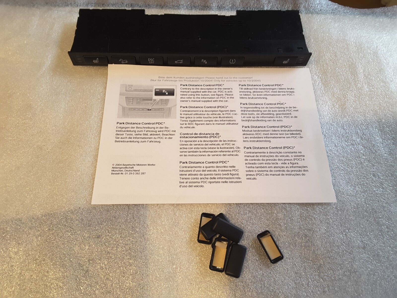 Schaltzentrum Mittelkonsole Sitzheizung, Schalterblock Original BMW 61316953941