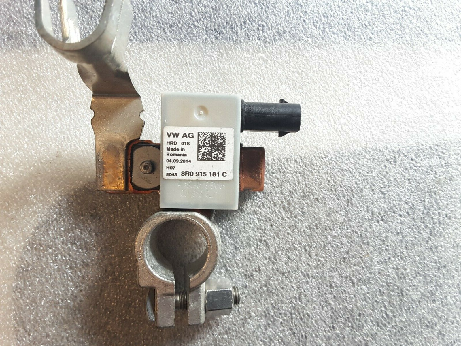 Cable negativo de batería con abrazadera, fusible, cable positivo original VW