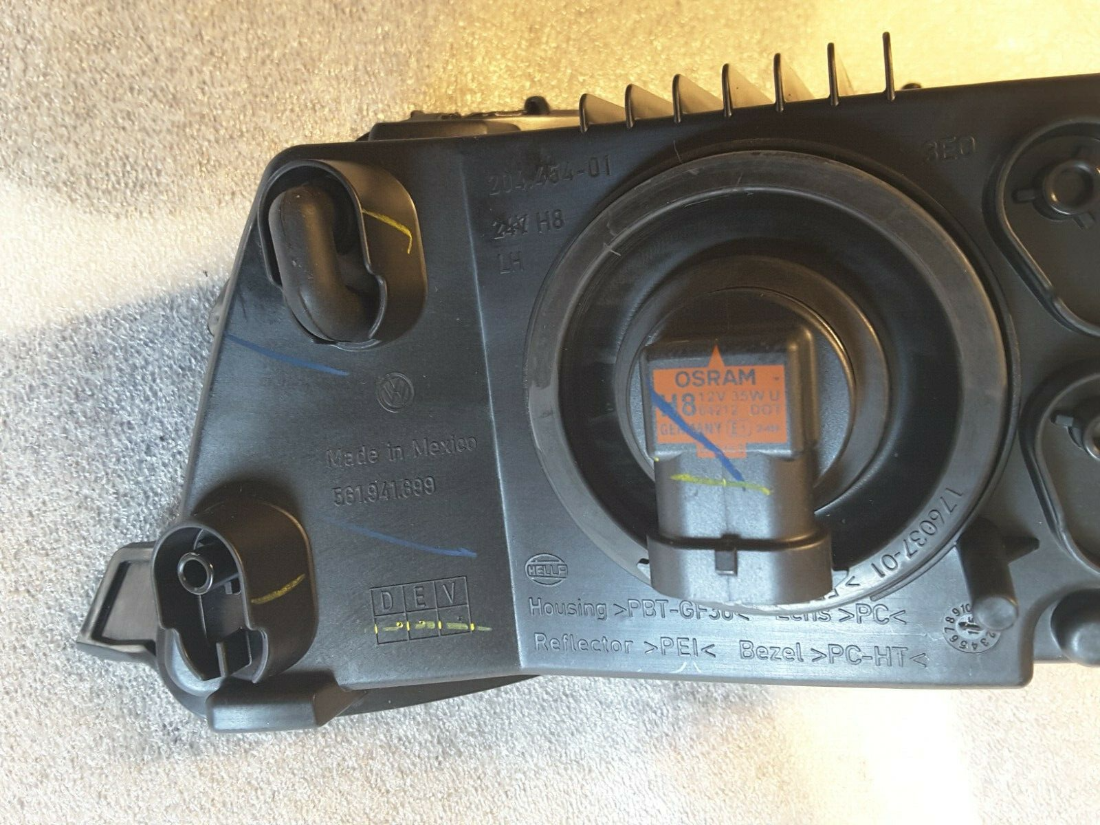 Faros antiniebla izquierdo original VW Passat USA 561941699A 561941699C