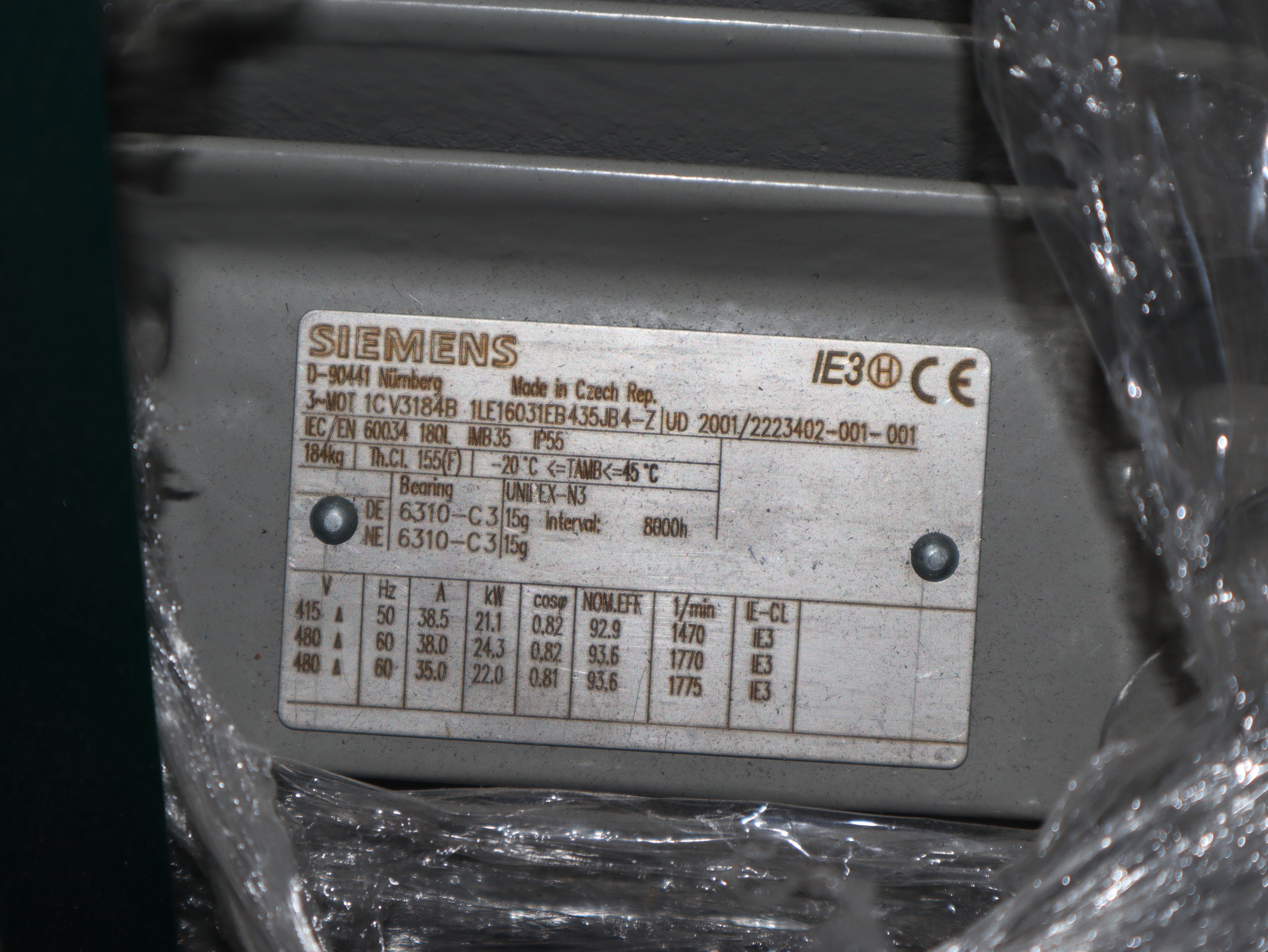 Siemens 1LE 16031EB435JB4-Z 21,1 KW Neu