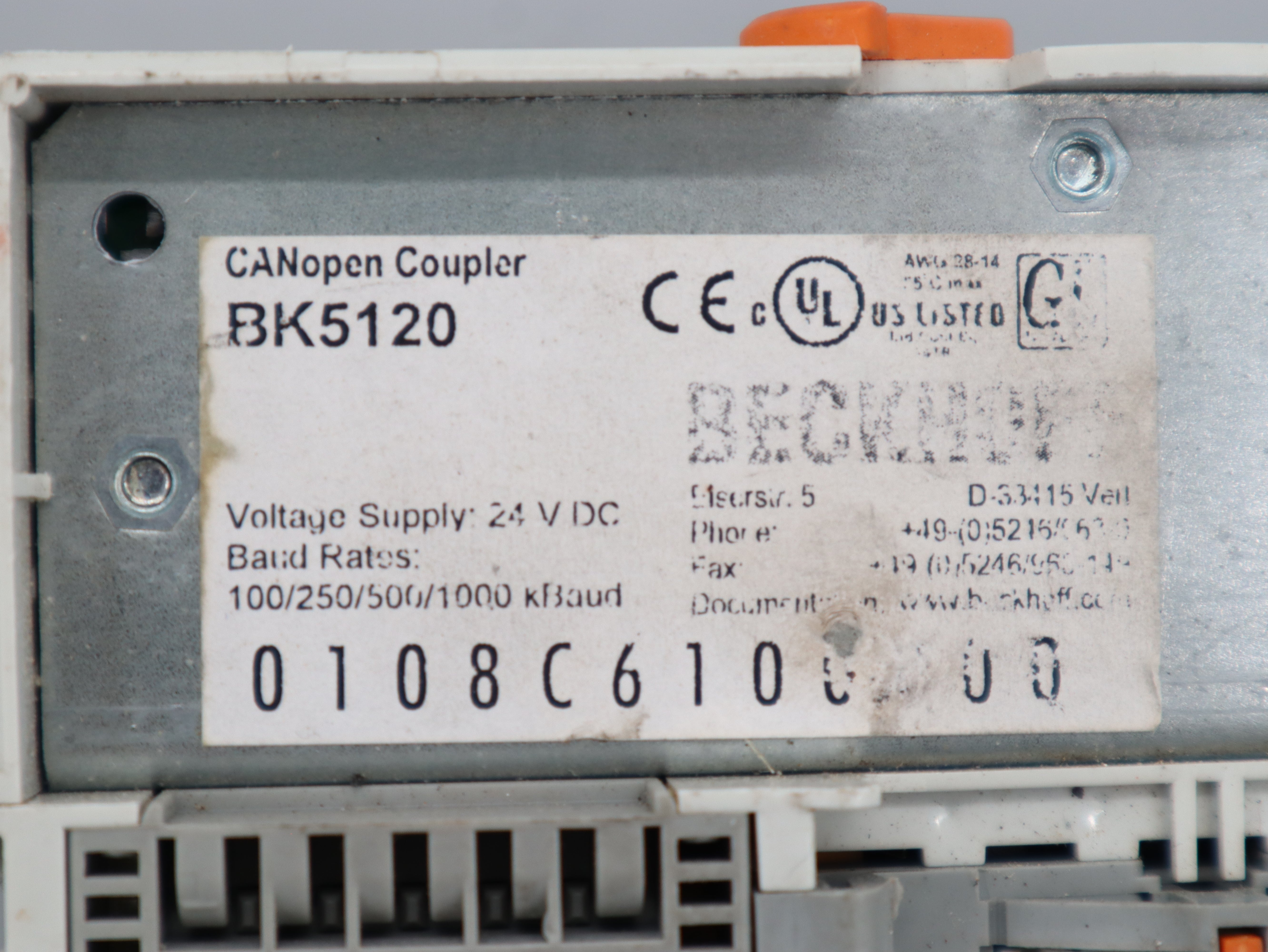 Beckhoff CANopen Buskoppler BK5120