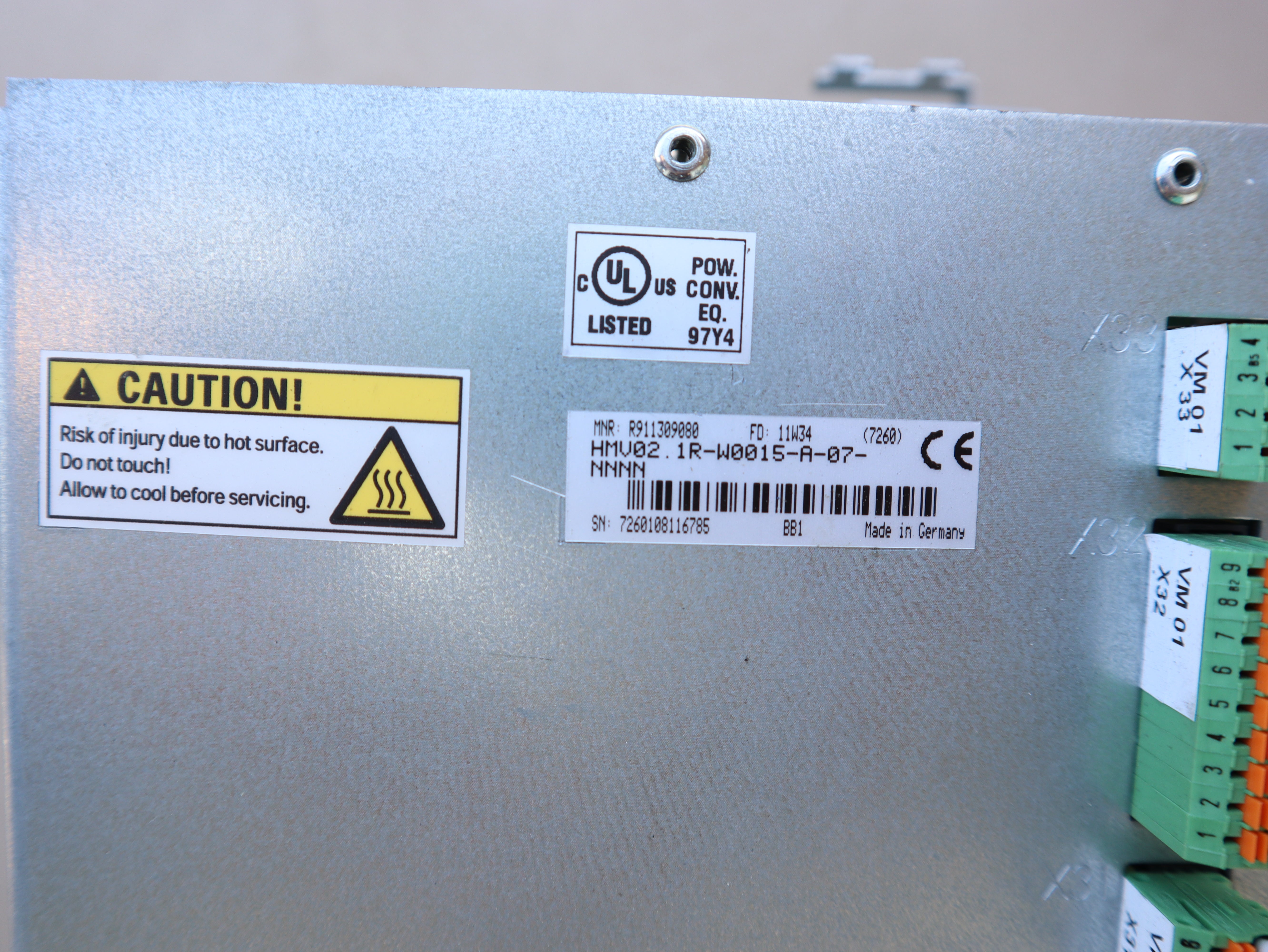 Rexroth Versorgungsgerät HMV02.1R-W0015-A-07-NNNN 15 KW, FD 11W23 Top!!!