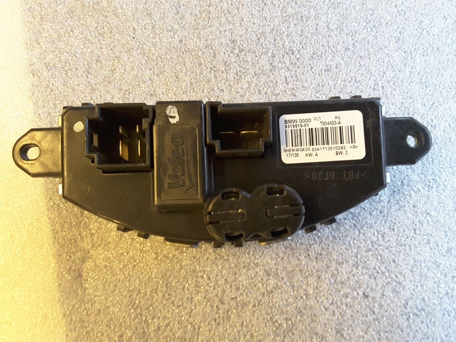 Resistor air conditioning blower control unit Valeo T954493-A BMW 2 Series F22 New.