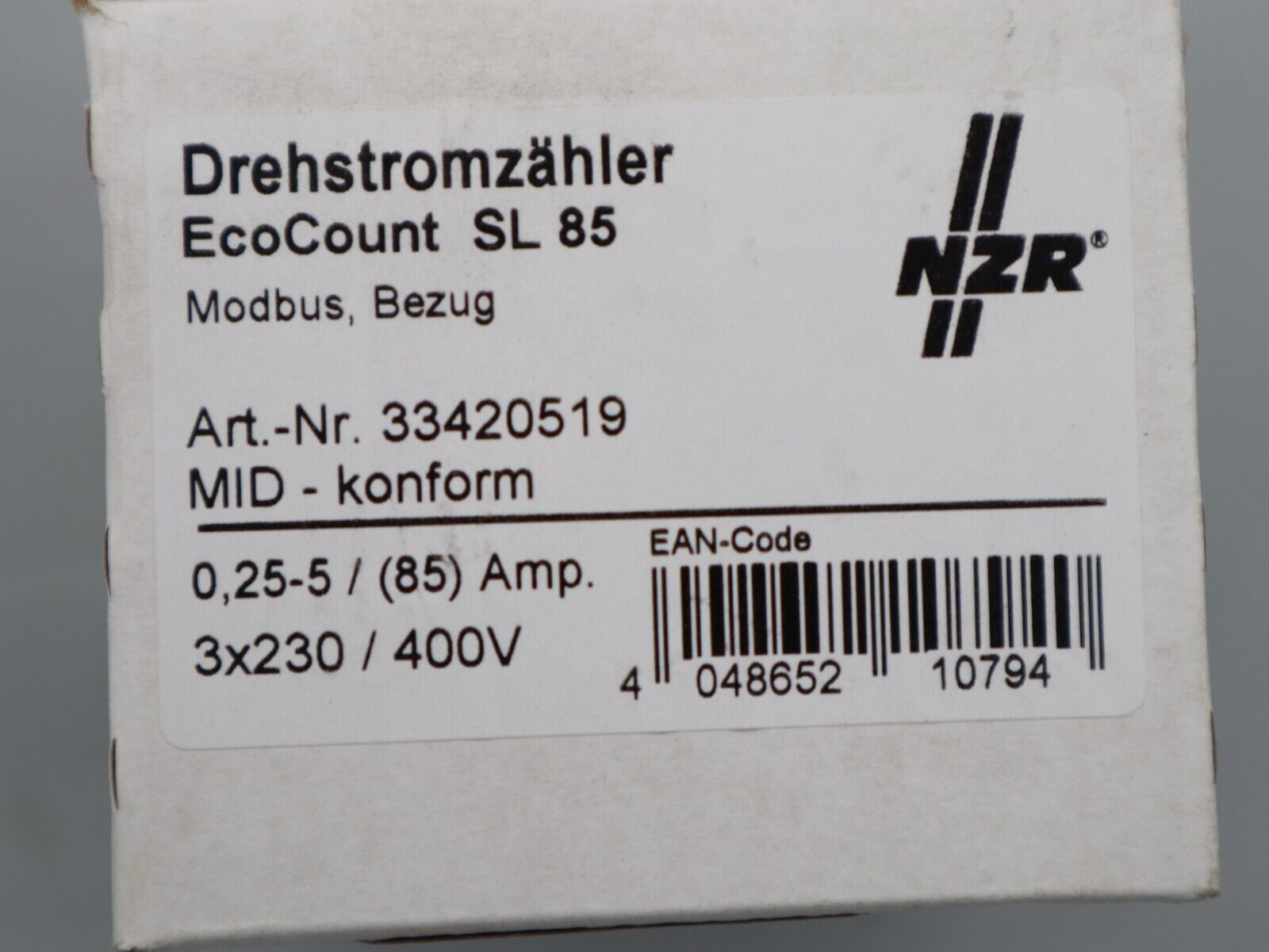 Drehstromzähler EcoCount SL85 mit Modbus (ECM), NZR,  Artikelnummer 33320519 NEU