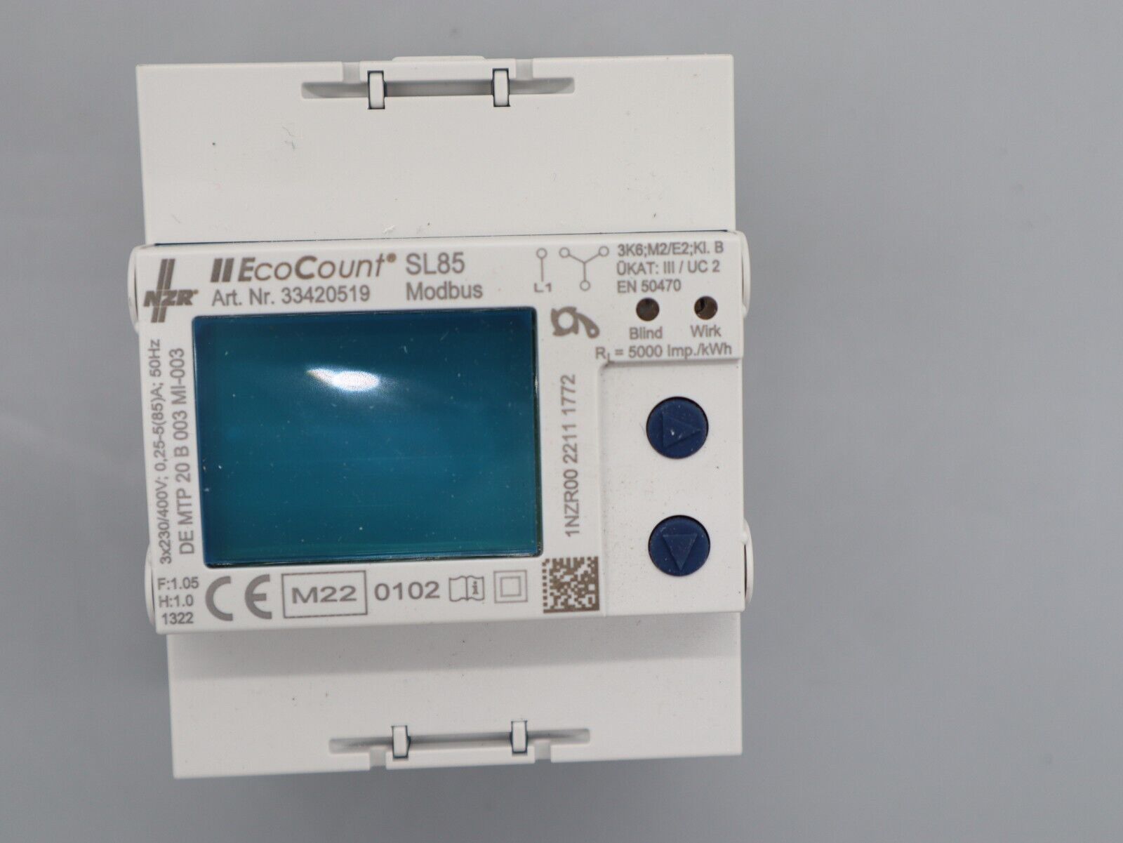 Drehstromzähler EcoCount SL85 mit Modbus (ECM), NZR,  Artikelnummer 33320519 NEU