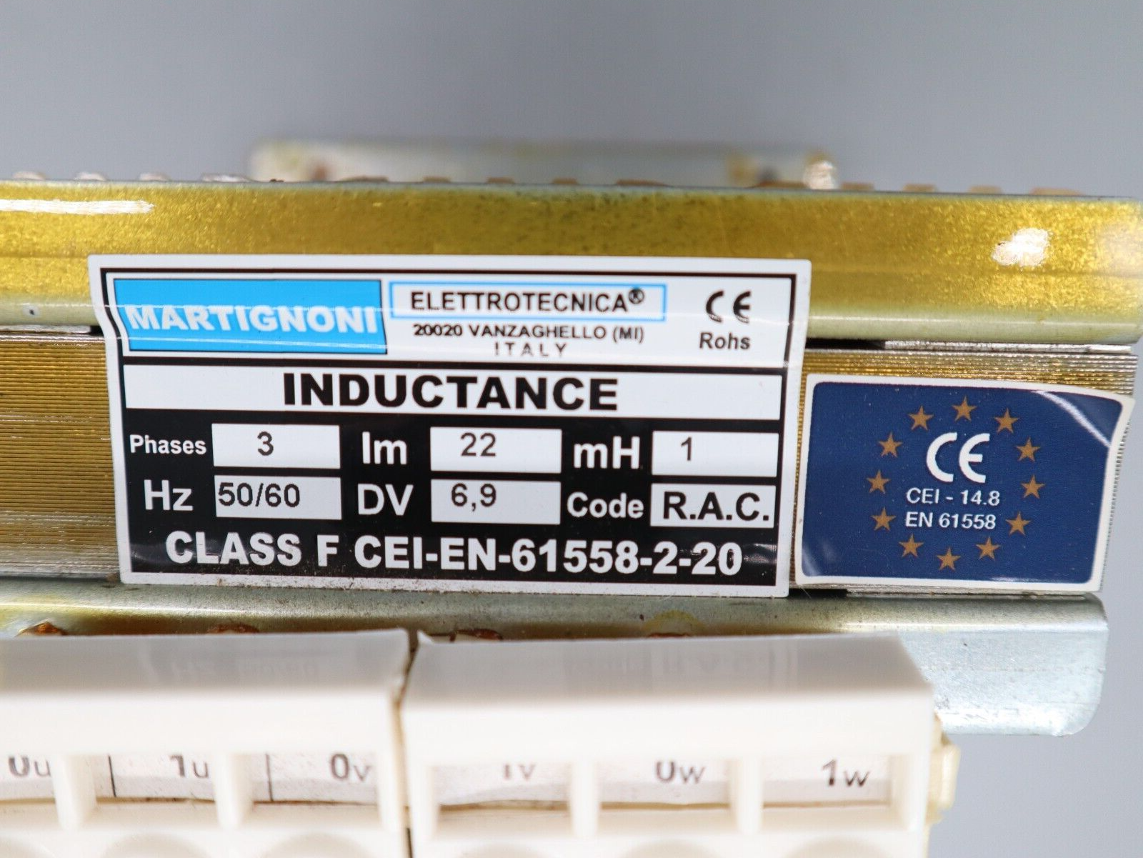 Kommutierungsdrossel Inductance Martingnoni 61558-2-20 Phases 3 HZ 50/60