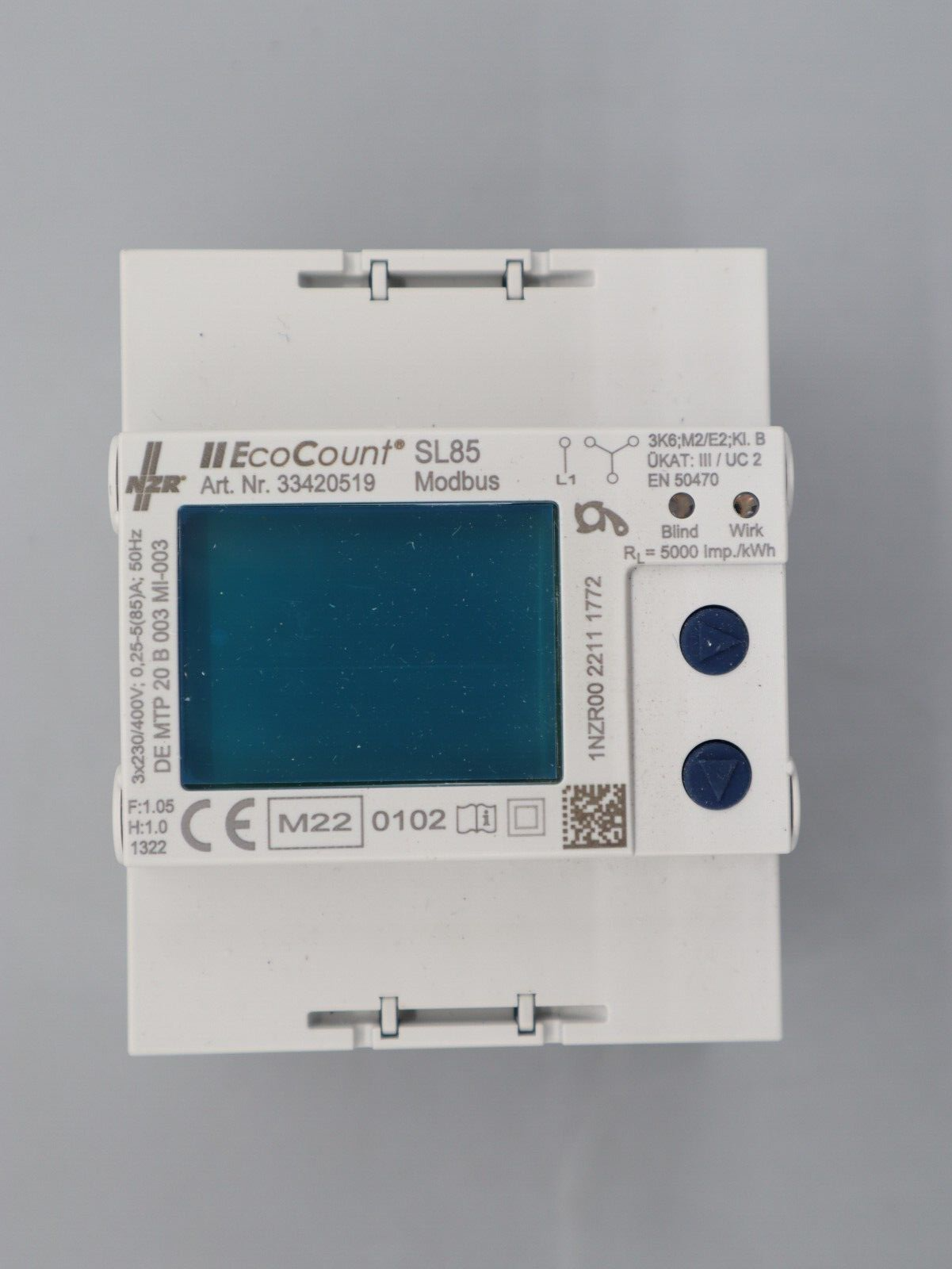 Drehstromzähler EcoCount SL85 mit Modbus (ECM), NZR,  Artikelnummer 33320519 NEU