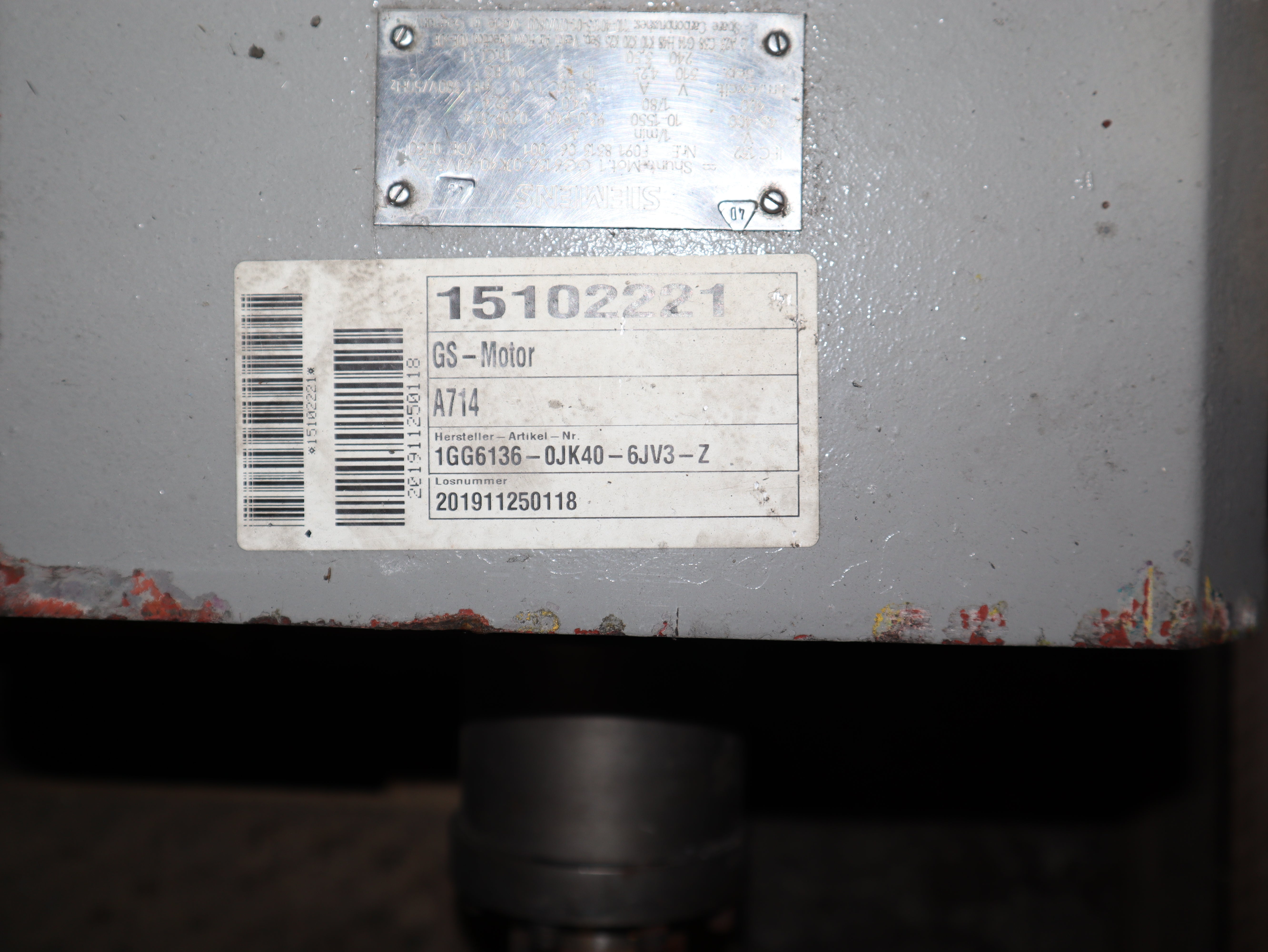 Siemens Servomotor 1GG6136-0JK40-6JV3-Z